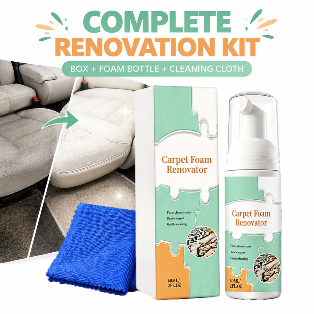 Seat Cleaner Fabric - Tapijtschuim vlekverwijderaar, waterloze droge reiniger, snelwerkend