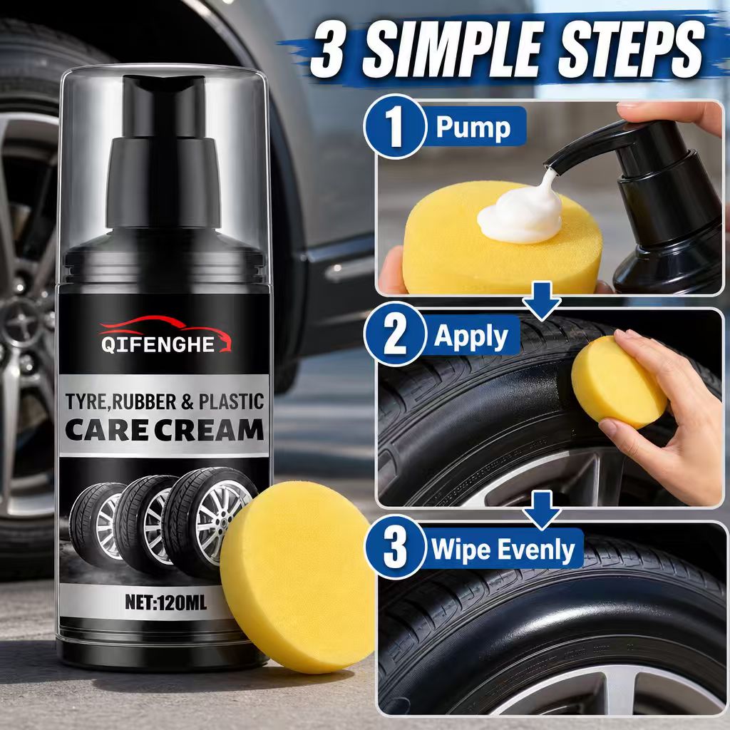 Trim Restorer Plastic - Bandenrubber Plasticverzorgingscrème 120ml Autobanden Glans Auto