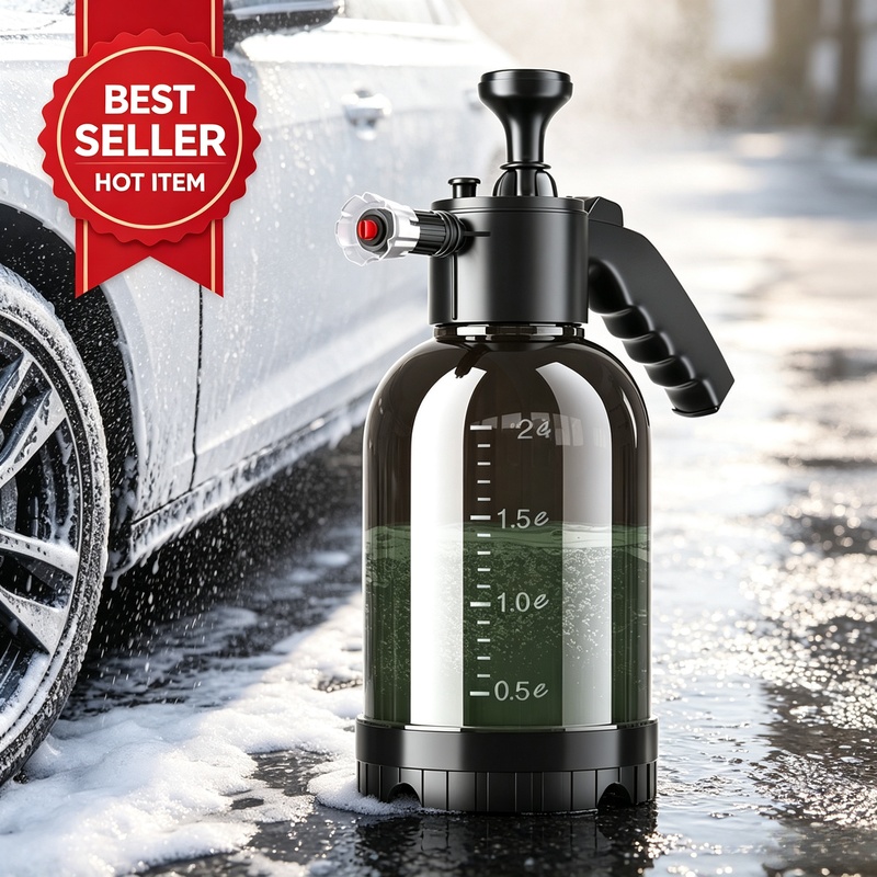Pressure Washer Foam Gun - 2L handmatige luchtdrukschuimspray, handpers, autowasfles met