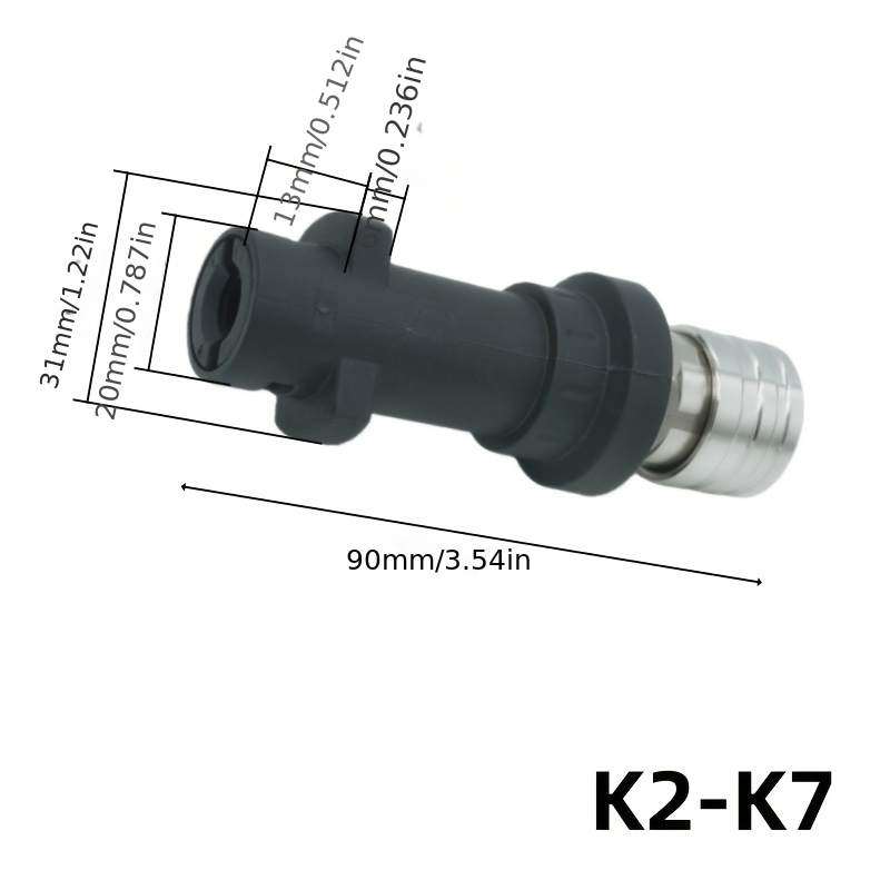 K2-K7 Hogedrukreiniger Adapter - Foam Cannon Car Wash recensie en prijs