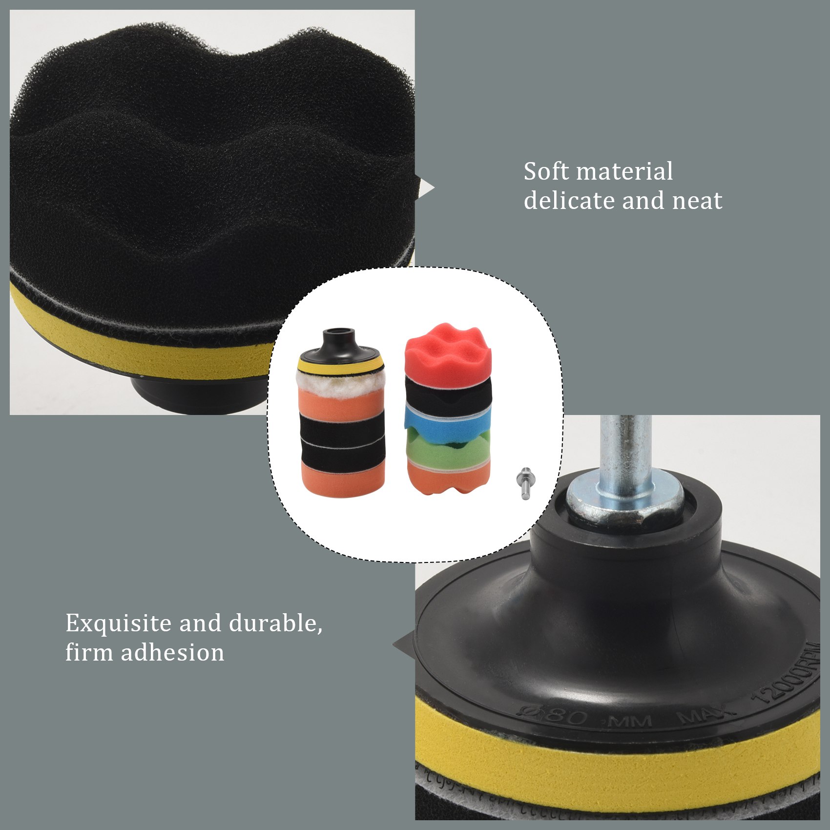 BAAG-11Pcs 3 Inch Waves Buffer - Polish Pad Set Buffer recensie en prijs